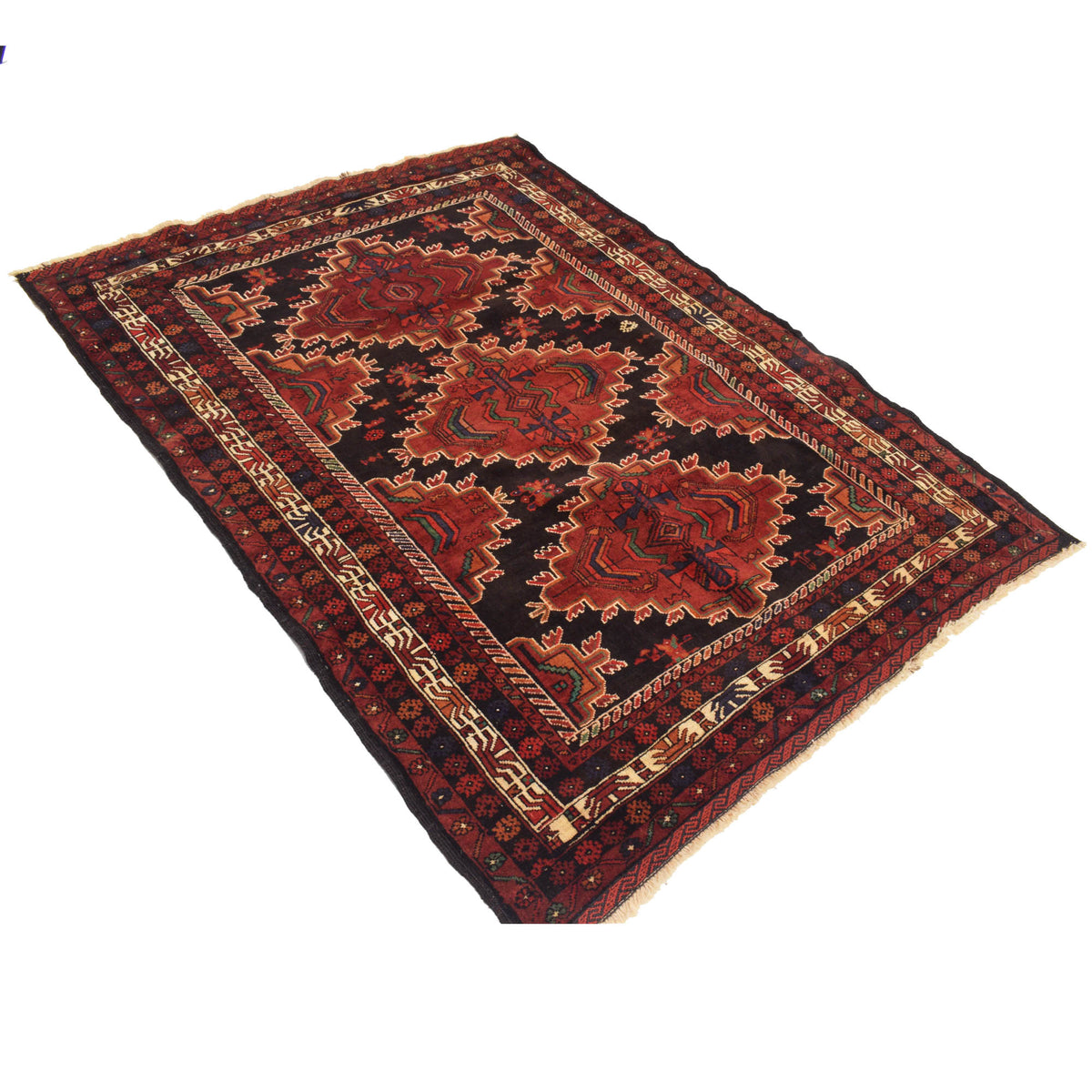 Explore Our Exciting Line of Baluchi Rug 4'4 x 5'9 (ft) / 137 x